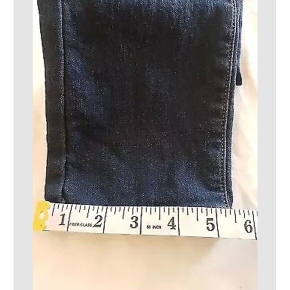 Uniqlo Womens Jeans Waist Size 27-30 Straight Leg Denim Dark Drawstring Mid Rise - Picture 11 of 11